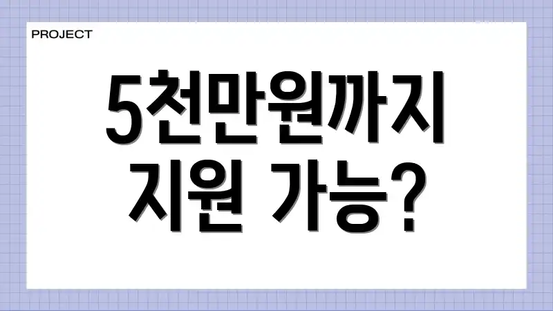 5천만원까지 지원 가능?
